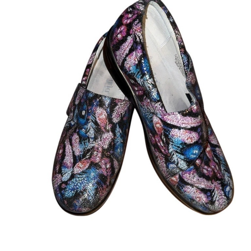 Alegria Lauryn Womens Slip-On Clogs Floral mosaic Comfort Size 41 10-10.5 wedge